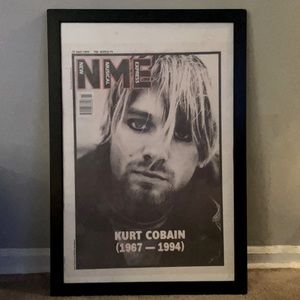 1994 Kurt Cobain NME FRAMED Cover Poster       (Local pick up only)